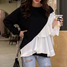 Patchwork Blouse, Gothic Chic, Female Tops, Color Block Shirts, Patch Work Blouse, Cheap Blouses, Half Sleeve Shirts, Pleated Shirt