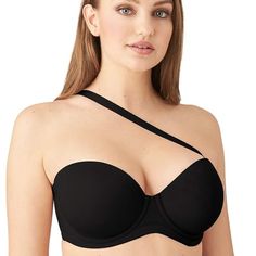 Nwt Wacoal Red Carpet Strapless Convertible Bra Size 38c Black Removable And Convertible Adjustable Straps Silicone Bead Underwire Side Boning Light/Medium Padding 3 Hooks And 3 Positions With Foam Cups That Flatter Your Figure And Detachable Straps That Convert To Traditional, Halter, Crisscross, And One-Shoulder Styles, This Is A Bra You Can Wear With Anything And Always Know You Look Your Best. Seamless Strapless Underwire Bra Full Coverage Stretch Foam Cups Covered With Smooth Fabric Medical Convertible Bra, Foam Cups, Look Your Best, Strapless Bra, Underwire Bra, Bra Sizes, Women's Intimates, Red Carpet, Convertible