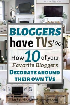 the cover of bloggers have tv's too how do you decorate around their own tv?