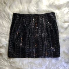 Express Tinsel Sequin Mini Skirt In Black Brand New With Tags! Hidden Back Zipper And Soft Inner Lining Size 6 Mini Skirts, Sequin Mini Skirt, Sequin Mini Skirts, Sequin Mini, Mini Skirt, Womens Skirt, Sequin, Size 6, Brand New