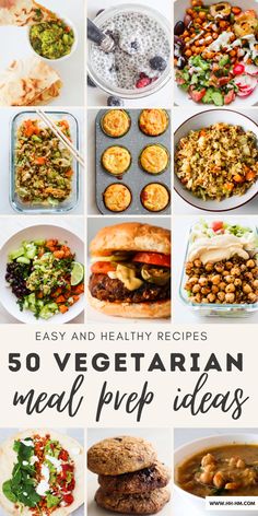 an image of vegetarian meal prep ideas