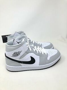 Grey Nike Air Jordans, Gray Jordan Shoes, Popular Jordans For Women, Air Jordan 1 Grey Outfit, Women’s Jordans, Air Jorden1, Jordan’s Women, Best Jordans For Women, Womens Jordans Sneakers