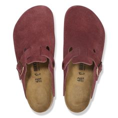 Boston Suede Leather Fall Wedges, Boston Birkenstock, Birkenstock Boston Suede, Birkenstock Clog, Birkenstock Clogs, Two Strap Sandals, Boys Sandals, Zinfandel, Men Suede