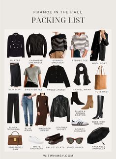 Fall Packing List Outfits, France Outfits Winter, France In Fall, What To Pack For France, Winter Paris Outfits, French Fall Outfits, Fall Packing List, Italy Travel Outfit