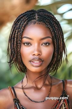 Afro Hairstyles For Women, Bob Hairstyles For Black Women, Faux Loc, Bob Braids Hairstyles, Short Box Braids Hairstyles, Short Box Braids, Bob Braids, Protective Hairstyles Braids