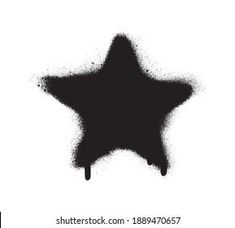 the silhouette of a star is shown in black and white, on a white background