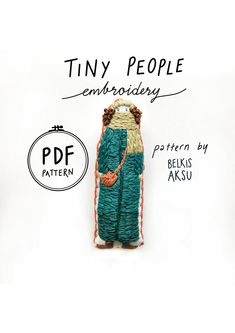 tiny people embroidery pattern by patten belkiss aksu