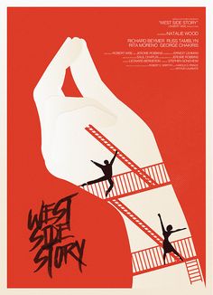 a movie poster with two people climbing the ladders and one person standing on it