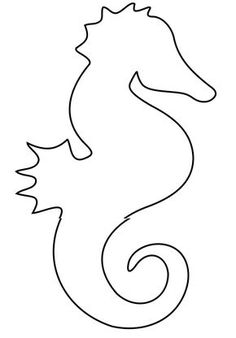 the outline of a sea horse