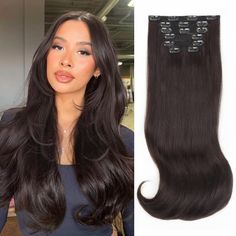 PRICES MAY VARY. 🔥【Clip In Hair Extensions】 ALXNAN Hair Extension soft Lace Weft slim design lays closer to the scalp for a seamless transition with natural hair. 7 PCS/SET Hair Extensions With Newly design! Only 170~190 g! You can’t even tell they are in unless you feel your head. The hair is light & smooth, fluffy & full which achieve a Thick volume look with more comfort. 🙆‍【Long Stright Layred Hair Extensions】Long Layred Hair Extensions have perfect volume and naturally layers, which makes Layered Hair Extensions, Hair Extensions Dark Brown, Hair Extension Lengths, Clip In Hair Extension, Invisible Lace, Long Hair Extensions, Weft Hair Extensions, Back To School Hairstyles, Seamless Transition