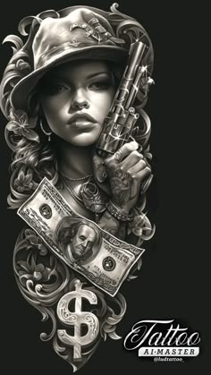 Chicano Tattoos Gangsters, Master Tattoo, Girl Face Drawing