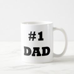 a coffee mug with the number one dad on it