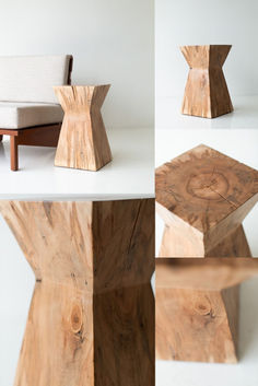 Modern End Table for Living Room Natural Wood End Table 1524 Next Living Room, End Table Wood, Natural Wood Table, Modern End Table, Wood Furniture Design, Natural Living Room, Garage Office, Wood End Table, Living Room Update