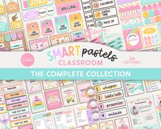 the complete collection of smart pastels classroom stickers