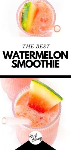 the best watermelon smoothie recipe is made with only two ingredients and it's ready to be eaten