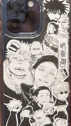 an iphone case with anime characters on it