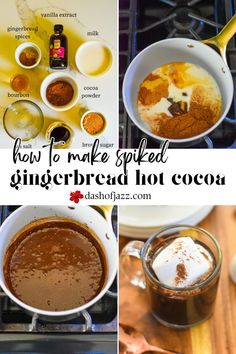 how to make spiced gingerbread hot cocoa in the oven and on the stove