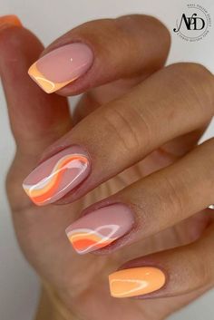 Nail Art Ideas For Summer, Art Ideas For Summer, Simple Nail Art, Nail Art Tutorials, Peach Colour, Soak Off Gel Nails, Beauty People, Simple Nail, Coral Peach