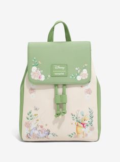 Loungefly Disney Winnie The Pooh Florals Mini Backpack | Hot Topic Eeyore And Pooh, Disney Bags Backpacks, Cute Mini Backpacks, Hand Bags For Women, Disney Valentines, Disney Bags, Loungefly Bag, Mini Backpacks, Beauty Of Flowers