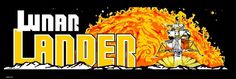 an old computer game title with the words lander on it