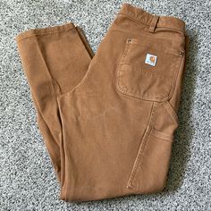 Rugged Flex, Relaxed Fit Twill Double-Front Work Pant Women’s Size 14 In Duck Carhartt Brown Purchased, Washed And Never Worn Now Discontinued On Carhartt Site Carhartt Womens Jeans, Womens Outdoor Workwear, Brown Carhartt Pants Outfit, Carhartt Pants Outfits Women, Carhartt Pants Women, Carhartt Outfit Woman, Womens Carhartt Sweatshirt, Carhart Pants, Carhartt Women's Outfit