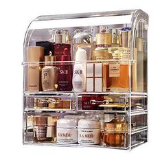 Penyimpanan Makeup, Bathroom Storage Boxes, Acrylic Organizer Makeup, Jewelry Display Box, Cosmetics Storage, Beauty Organization, Cosmetic Display, Make Up Organiser, Skincare Organization