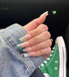 Jade Nails, Green Acrylic Nails, Green Nail, Short Square Acrylic Nails, Bling Acrylic Nails, Short Acrylic Nails Designs