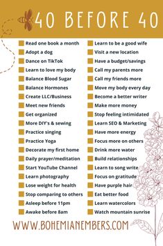 Before Turning 40, 40 Things Before 40, Things To Do In Your 30s, 40 Before 40 List, Goals For Your 30s Life, 20 Things To Do Before 20, 2023 Goals List, Goals Before Turning 40, 40 Before 40