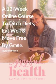 Joyful Health is a 12-week online coaching course created by 2 faith and intuitive health authors, one dietitian and one personal trainer to help you ditch diets and discover how to eat well and move free by grace. Coaching Course, Joyful Movement, Workout Space, Personal Trainers, Enjoy Your Life