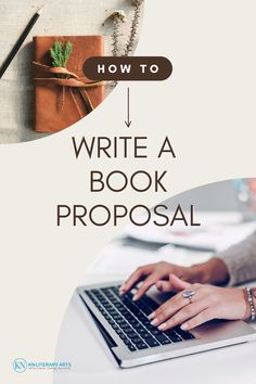 a woman typing on her laptop with the words how to write a book proposal written below