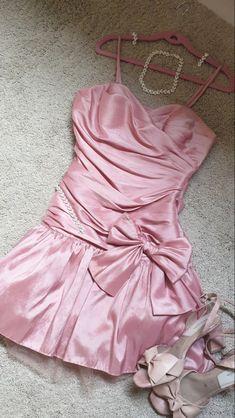 Casual Pink Mini Dress, Pink Bday Dress, Short Birthday Dress, 18th Birthday Outfit, Satin Homecoming Dress, 파티 드레스, Pink Party Dresses, Pink Homecoming Dress, 17th Birthday