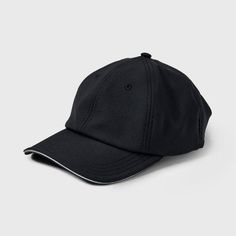 Why we're ALL IN:

Backless baseball hat in a solid black hue made from recycled polyester with added stretch. Offers UPF 50+ protection with a 2.11-inch brim to help keep your eyes shielded from sun's rays. Designed with an adjustable, easy-close fastener to help you find the best fit, it also features a backless design. 

All in Motion™: Made for every move, priced for every day. Black Outdoor Hat With Visor, Black Windproof Sporty Hats, Black Sporty Windproof Hats, Black Visor Hat For Outdoor, Sporty Black Windproof Hats, Sporty Windproof Black Hat, Black Baseball Cap With Curved Visor, Functional Curved Bill Baseball Cap For Outdoor, Adjustable Windproof Black Baseball Cap