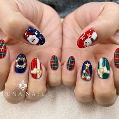 Christmas Nail Design, Girls Nail Designs, New Years Nail Art, Kutek Disney, Hippie Nails