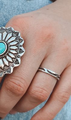 This tarnish free silver ring will complete your daily ring stack! The engraved pattern gives it a unique look to your basic silver band. Size: 6.5 Can also be worn as a midi ring depending on your finger size. Bohemian Engraved Turquoise Ring In Sterling Silver, Engraved Bohemian Turquoise Ring, Bohemian Silver Turquoise Ring With Patina, Southwestern Style Nickel-free Silver Rings, Feather Ring Silver, What Is Trending Now, Long Sleeve Tank Top, Feather Ring, Midi Ring