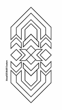 an abstract geometric design in black and white