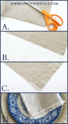 the instructions for how to make an easy table runner