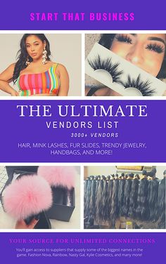 Celebrity Hairstyles, Wholesale Clothing Vendors, Vendors List, Instagram Boutiques, Jewelry Vendor, Business Basics, Hair Vendor, Wholesale Hair, Kylie Cosmetics