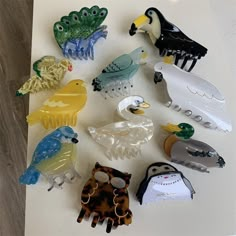 Animal Hair Clip Cute Bird Hair Claws Cellulose Acetate Rhinestone Hair Pin Penguin Owl Swan Parrot Tiaras Gift Girls Peacock Hair, Rhinestone Hair Pin, Cute Bird, Ponytail Hair, Rhinestone Hair, Super Cute Animals, Hair Claws, Cellulose Acetate, Funky Jewelry