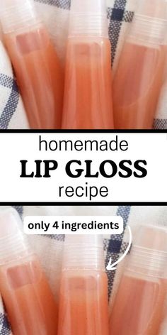 Have you ever wondered how to make lip gloss at home?  Learn how to make natural lip gloss with only 4-ingredients! This easy recipe is made with all-natural ingredients, is soothing to dry lips, and only costs pennies per tube to make. Home Made Cosmetics, Diy Natural Lip Gloss, Lip Gloss Homemade Recipes Easy Diy, Easy Small Crafts, How To Make Diy Lip Gloss, How To Make Homemade Lip Gloss