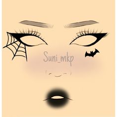 Halloween Basic Makeup, Simple Halloween Makeup Looks Eyeliner, Halloween Makeup Simple Easy, Basic Halloween Makeup, Halloween Lip Makeup, Lip Makeup Ideas, Bat Makeup, Maquillage Halloween Simple