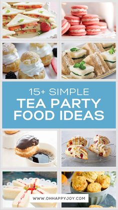 tea party food ideas with text overlay