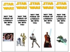 star wars bookmarks with pictures of characters