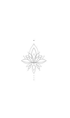 a line drawing of a lotus flower on a white background