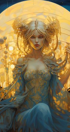 Overall, this image portrays a golden priestess bathed in moonlight, standing as a symbol of divinity and peace in the night. It combines elements of beauty, serenity, and celestial awe, inviting viewers to contemplate the mysteries of the cosmos and find solace in the angel's divine presence. Guardian Angel, Guardian angel gift, Christian Wall art, Home decor, Religious, Hope, Digital art, Midjourney Art Nouveau Drawing, Tall Wall Art, Guardian Angel Gifts, Angel Decor, Goddess Art, Alphonse Mucha, Christian Wall Art, Home Wallpaper, Unique Wall Art