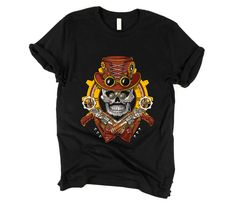 Steampunk Skull Mens Shirt - Mechanical Gears Tee - Industrial Steampunk Clock Shirt - Victorian Fantasy Clothing - Science Fiction Clothes Victorian Fantasy Clothing, Science Fiction Clothes, Steampunk Clothes, Steampunk Skull, Mechanical Gears, Steampunk Clock, Industrial Steampunk, Skull Shirt