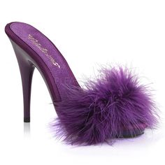 5" Heel Blue Satin Platform  Marabou Sandal | Fabulicious POISE-501F Dr Shoes, Striped Shoes, Light Up Shoes, Purple Shoes, Corsets And Bustiers, Purple Satin, Thigh High Stockings, Boots Knee, Blue Sandals