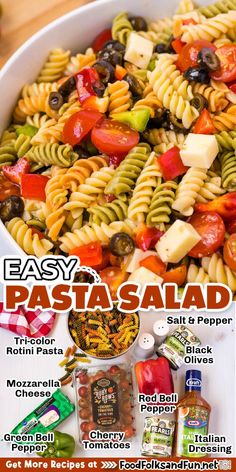 the cover of easy pasta salad magazine