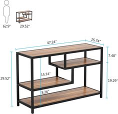 Storage, Living Room Furniture, Media Units & TV Stands, Console Tables, Side Tables, Tables, Hallway Furniture - Tribesigns Metallic Tv Stand Ideas, Entry Table Rustic, Large Console Table, Hall Console, Entry Console Table, Industrial Tv Stand, Serving Stand, Hall Console Table, Stand Table