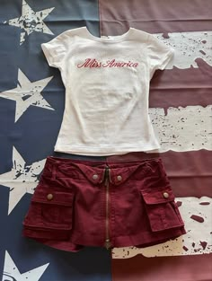 Red Belt Outfit, Americana Clothes, 2013 Outfits, Americana Outfits, Fest Outfits, Image Swag, 2000s Fashion Outfits, Vintage Americana, American Fashion