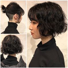 Messy Bob Undercut, Shaggy Bob Undercut, Wavy Bob With Undercut, Short Hairstyle Women Alternative, Small Undercut Women, Undercut Ponytail Women, Medium Hair With Undercut, Emo Bob Haircut, Undercut Women’s Hair